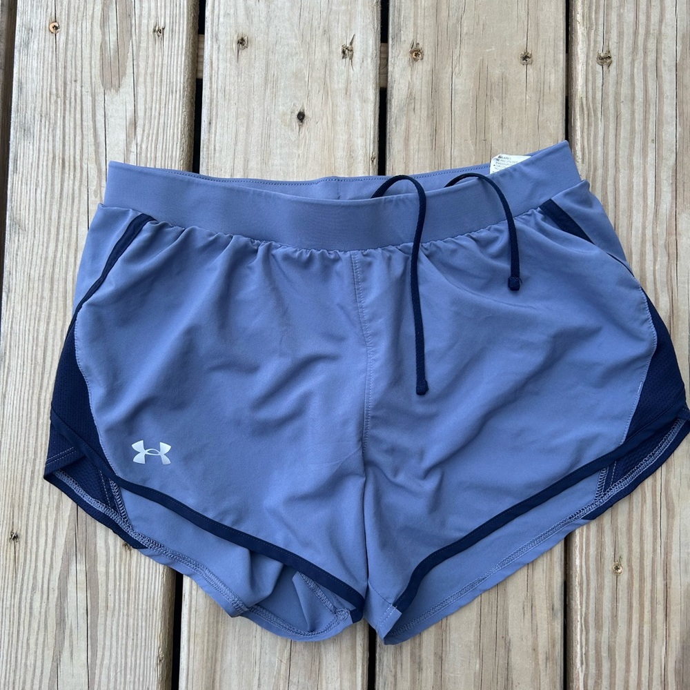 Under Armour Shorts Women's Blue Purple Heatgear‎ Lined Loose Running Athletic M